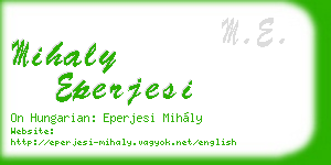 mihaly eperjesi business card
